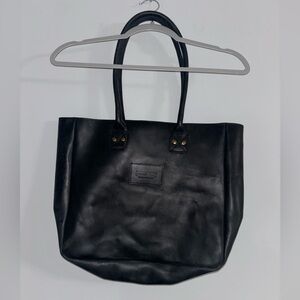 Parker Clay Black Leather Tote Bag | Ethiopian Leather | Ethical Brand